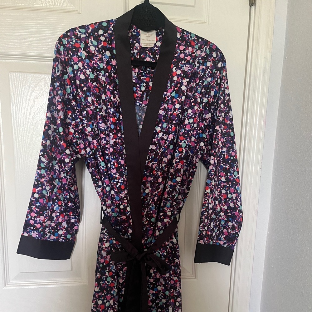 Robe, long sleeved, multicolored dots, XL